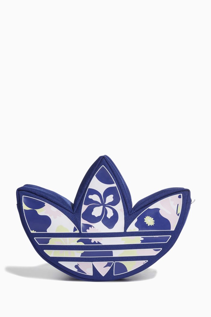 

Floral Print Trefoil Sling Bag, Blue