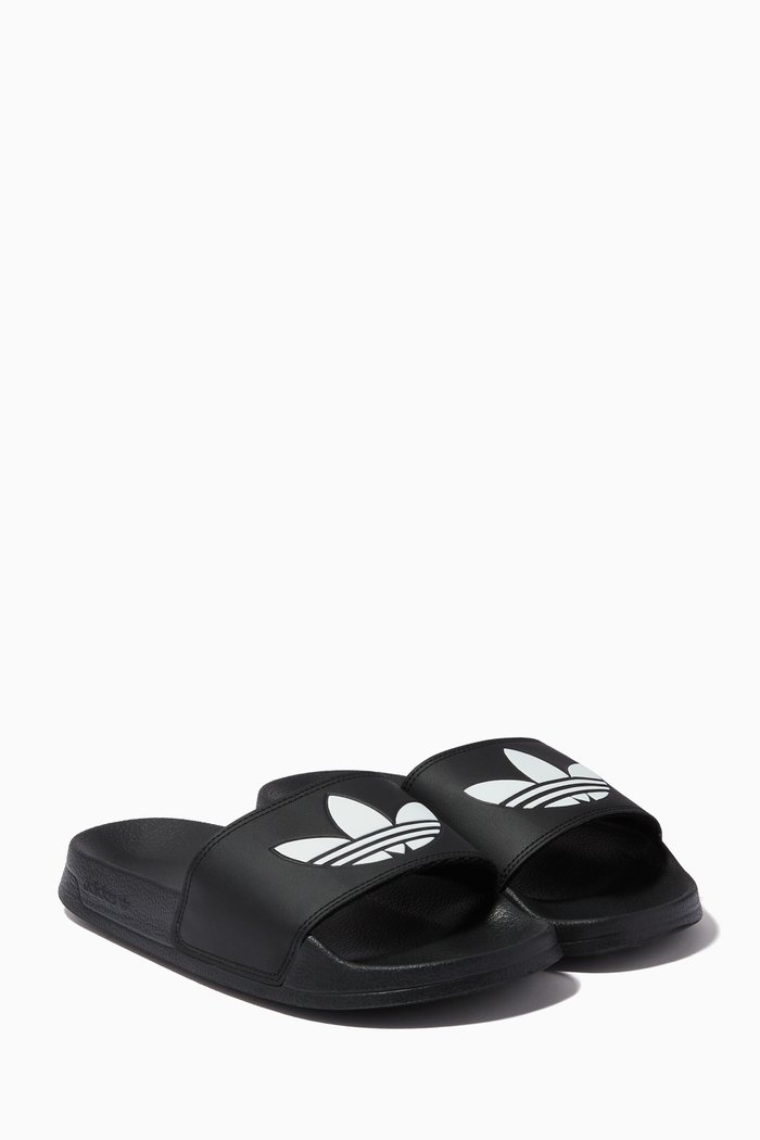 

Adilette Lite Slides in Synthetic Leather, Black