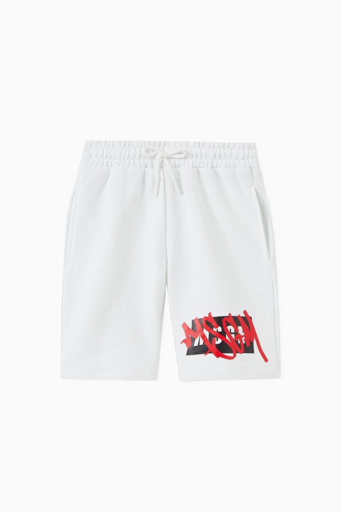 

Logo Shorts in Cotton Jersey, White