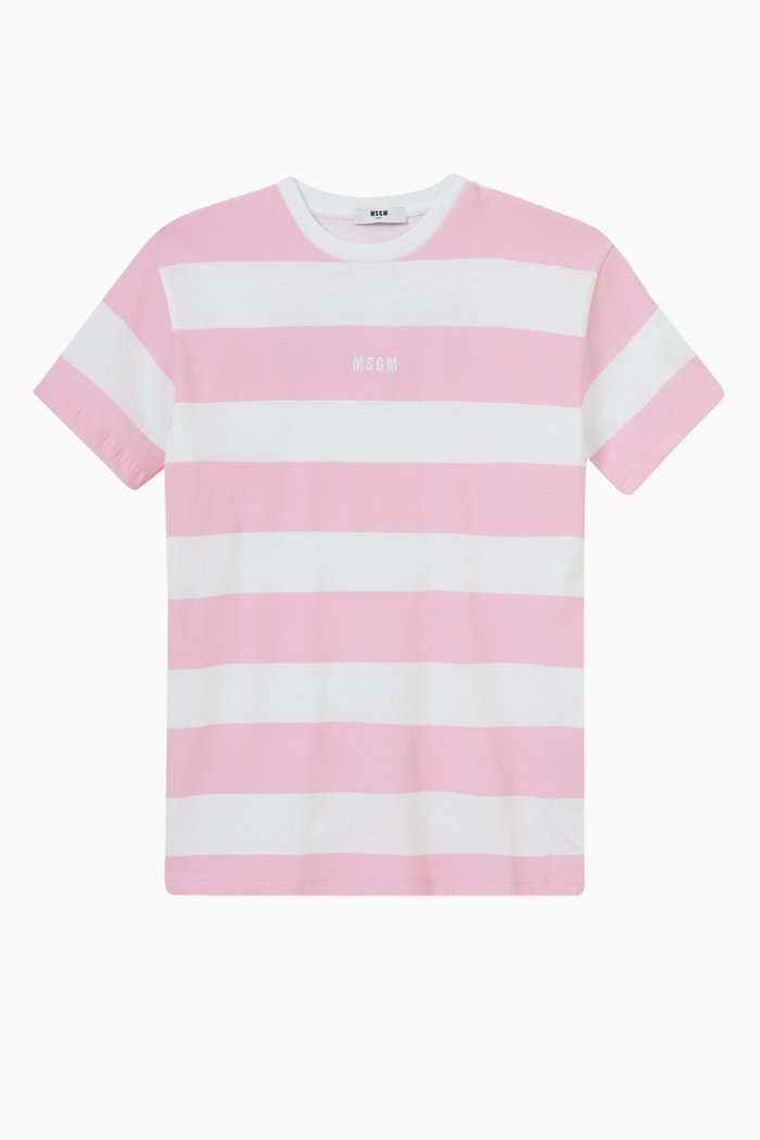 

Macro Stripe Dress in Cotton Jersey, Multicolour