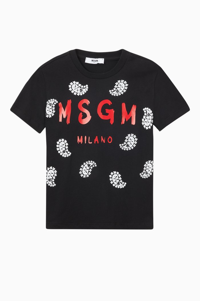 

Logo Print T-shirt in Cotton, Black