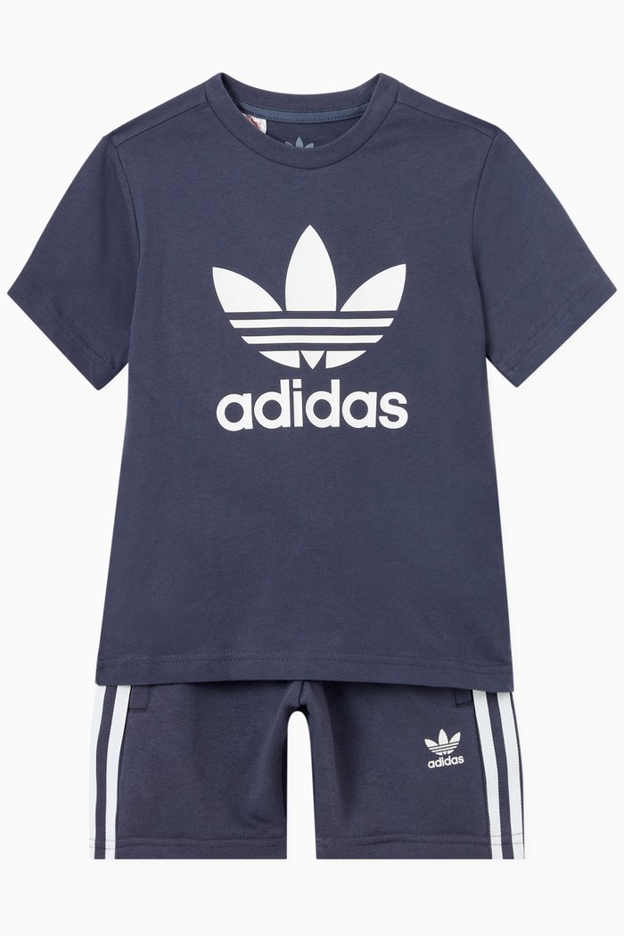 

Adicolor T-shirt & Shorts Set in Jersey & French terry, Blue