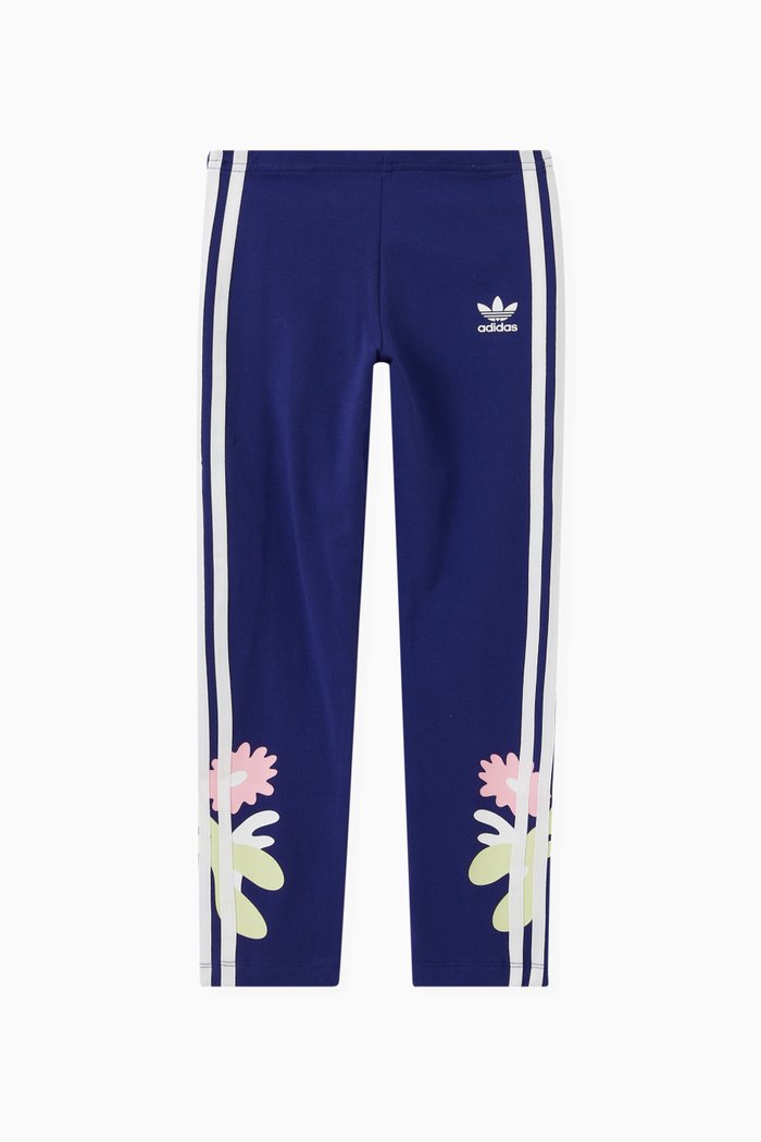 

Floral Leggings, Blue
