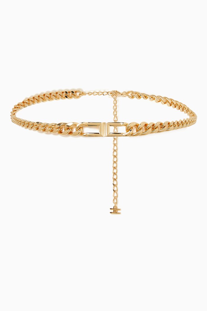 

Chain Belt with Logo, Gold