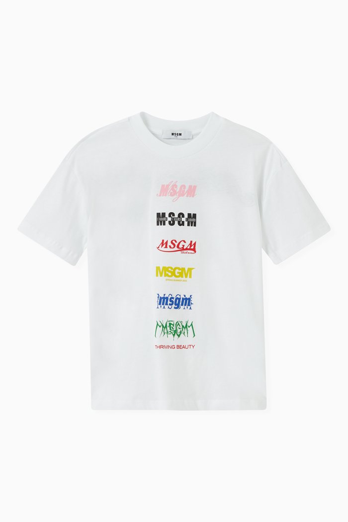 

Multi-Logo T-Shirt in Cotton, White