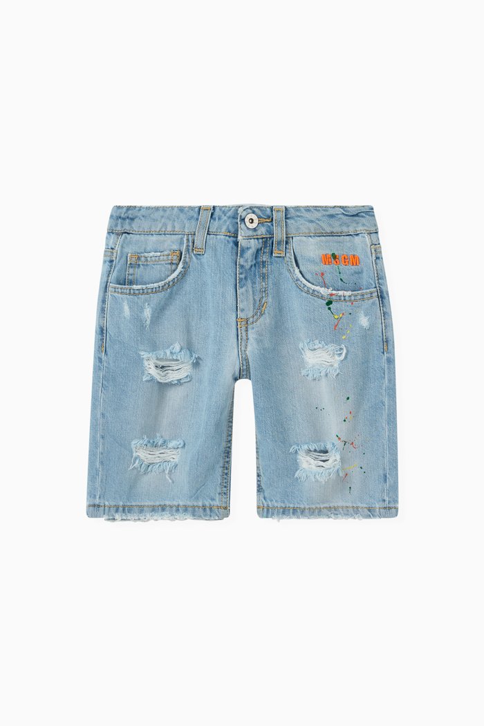 

Logo Shorts in Denim, Blue