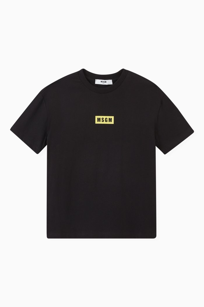 Coordinates Logo T-shirt in Cotton, Black