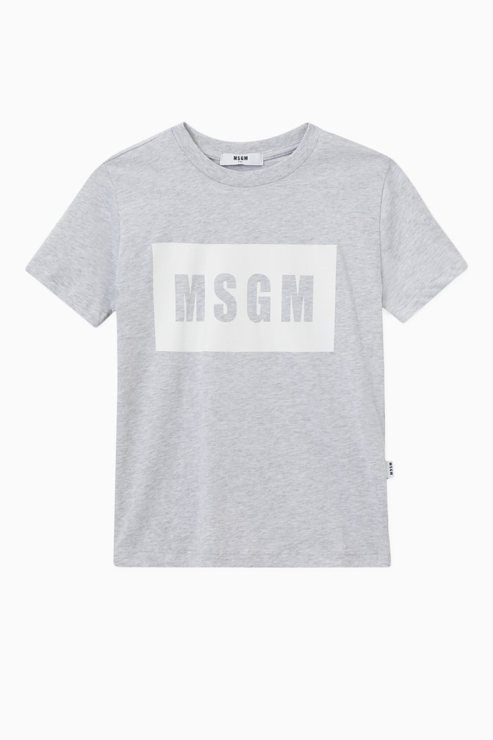 

Logo Print T-shirt in Cotton, Grey