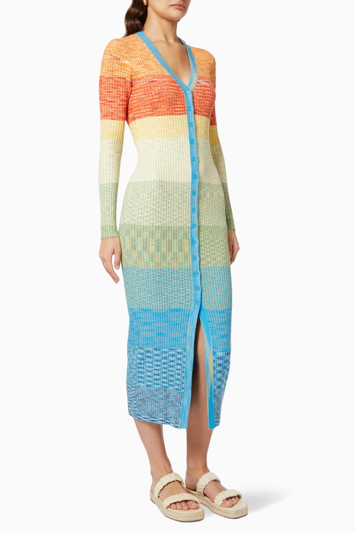 

Shoko Sweater Dress in Ribbed Knit, Multicolour