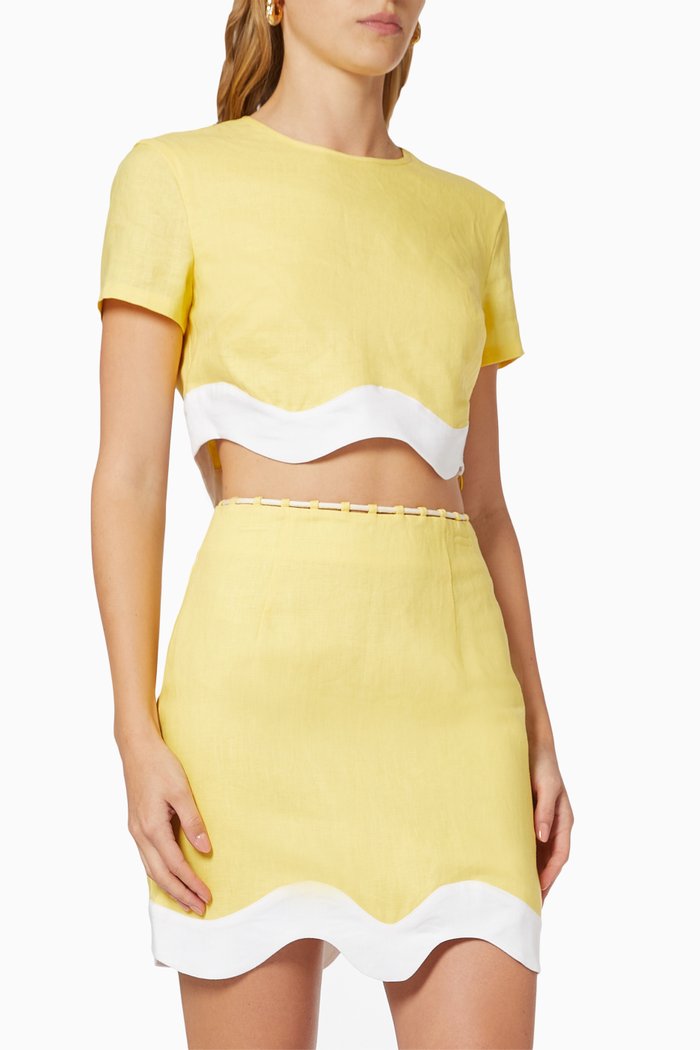 

Ciana Top in Stretch Nylon, Yellow
