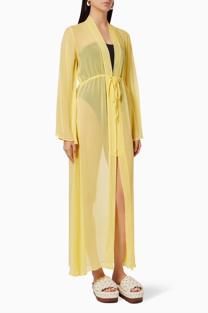 Betty Maxi Gown in Viscose, Yellow