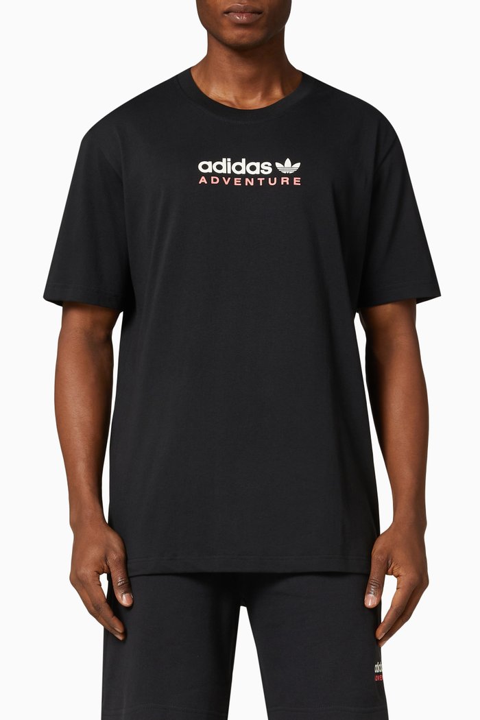 

Adidas Adventure Mountain Spray T-shirt in Cotton Jersey, Black