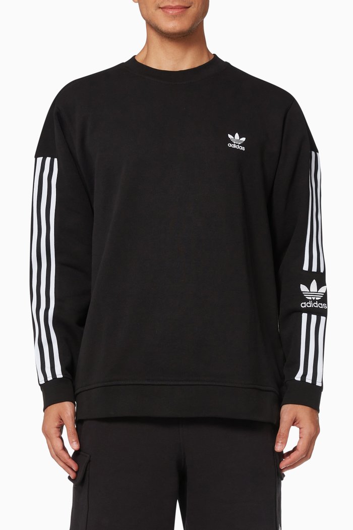 

Adidas Classics Trefoil Crewneck Sweatshirt in French Terry, Black