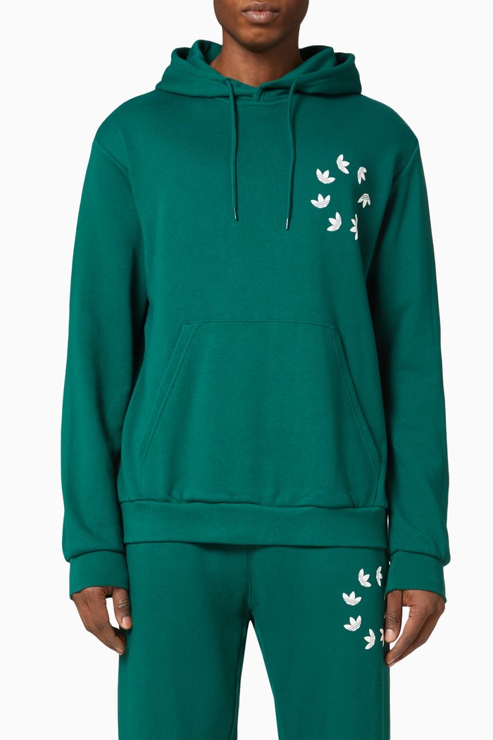

Adidas Spinner Hoodie in Cotton Terry, Green