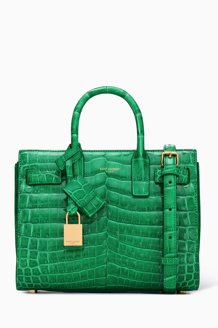 

Sac de Jour Nano Bag in Crocodile, Green