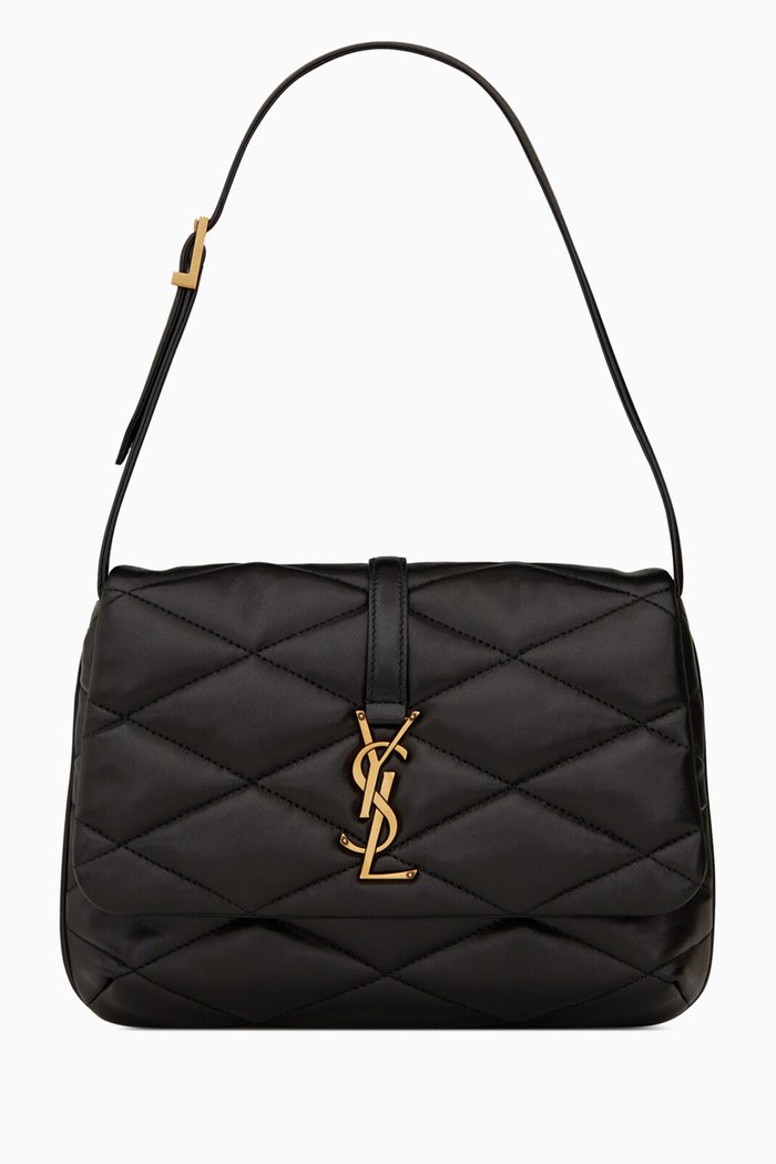 

Le 57 Shoulder Bag in Quilted Lambskin, Black