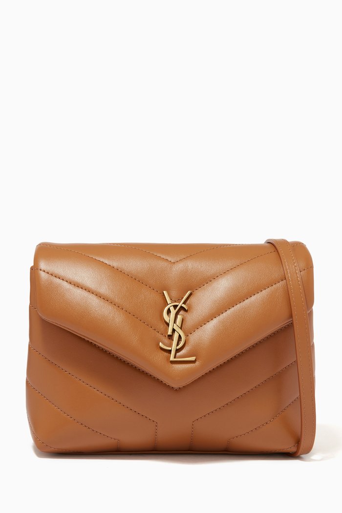 Toy Loulou Bag in "Y" Matelassé Leather, Neutral