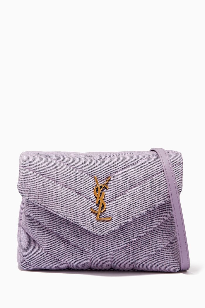 

Toy Loulou Bag in "Y" Denim Canvas, Purple