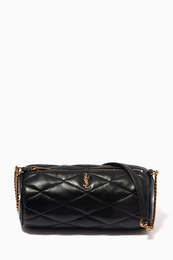

Sade Mini Tube Bag in Quilted Lambskin, Black