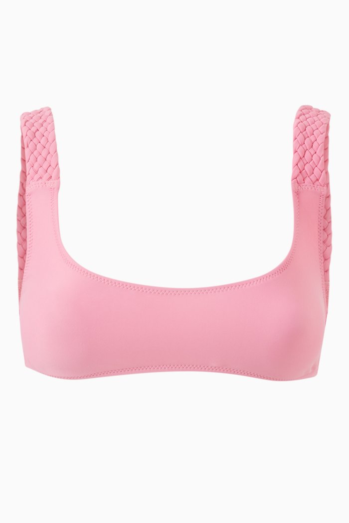 

The Braided Elle Bikini Top, Pink