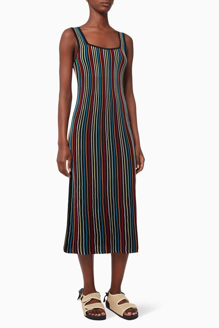

The Kimberly Dress in Ribbed Viscose, Multicolour