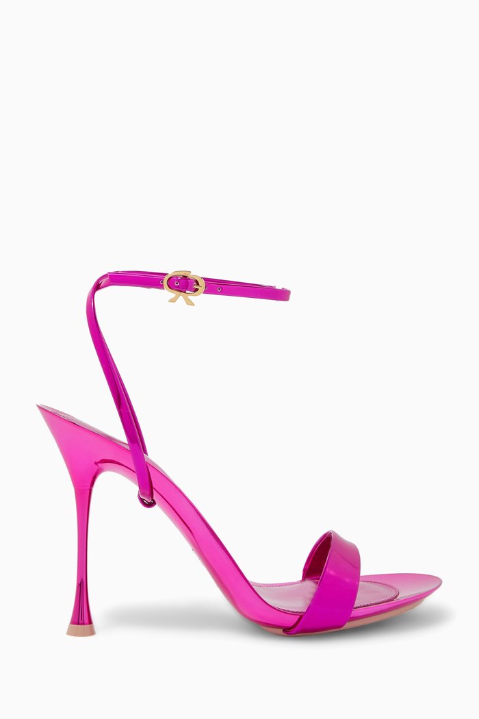 

Spice Ribbon Sandals 95 in Leather, Pink