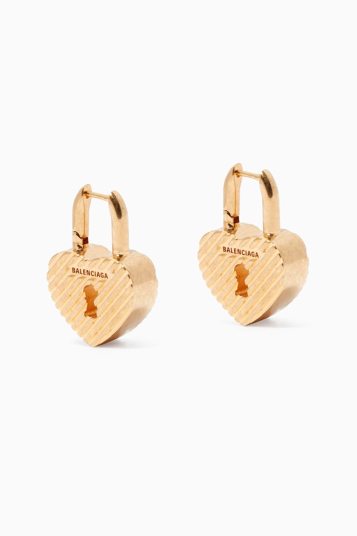 

Romance Earrings in Brass, Gold