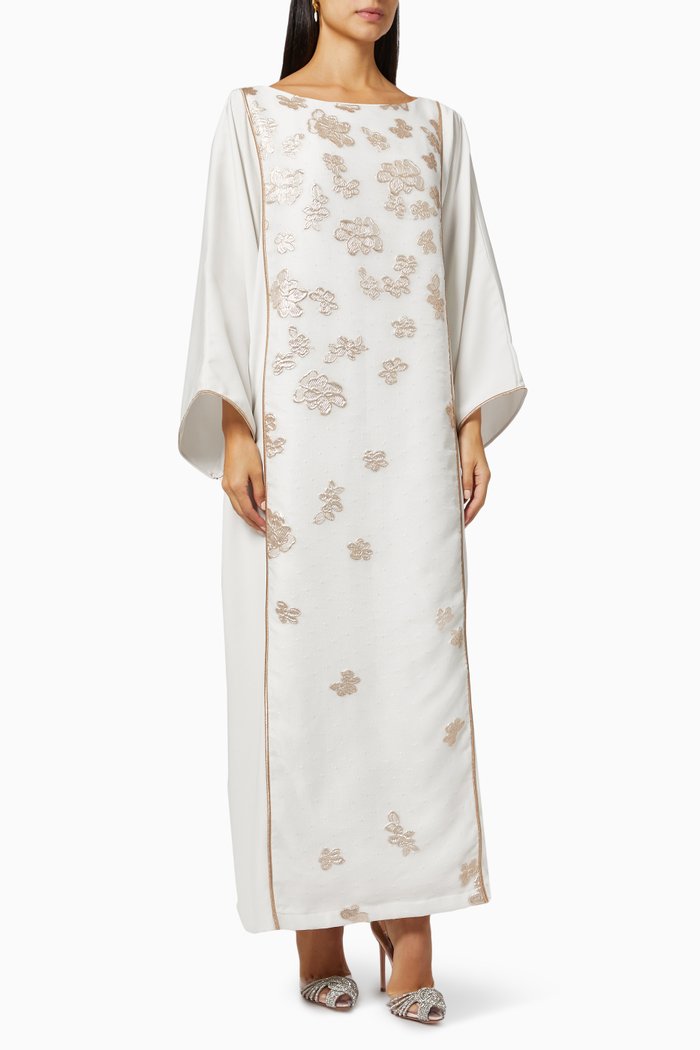 

Liana Embroidered Kaftan, White