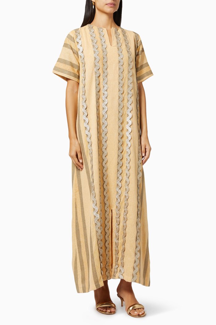

Margot Striped Kaftan, Orange