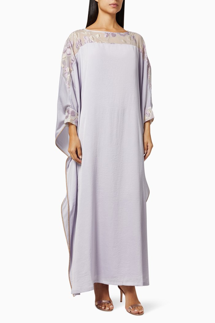 

Cindy Embroidered Kaftan, Purple