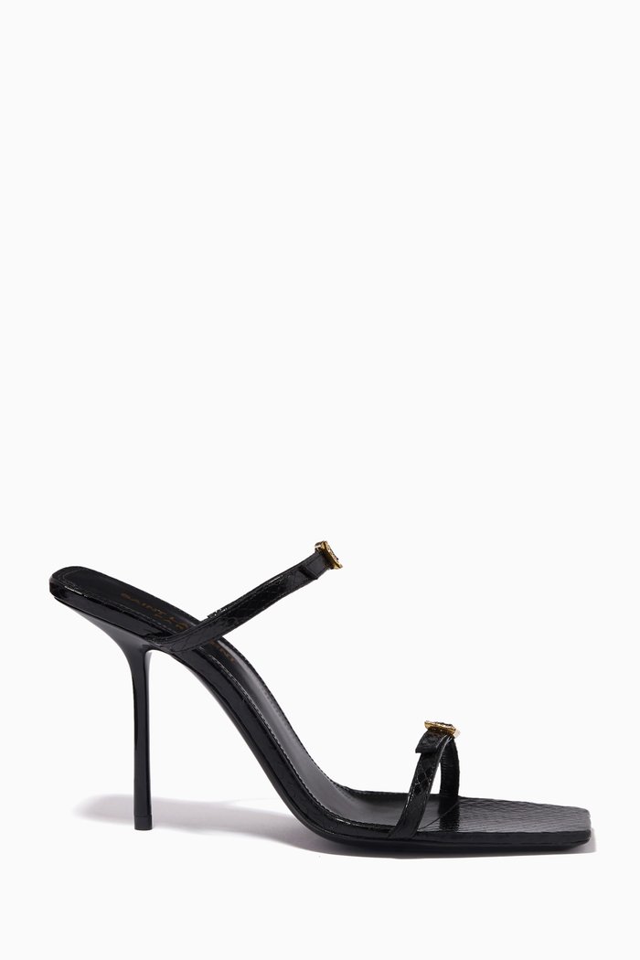 

Baliqua 95 Sandals in Lacquered Ayers, Black