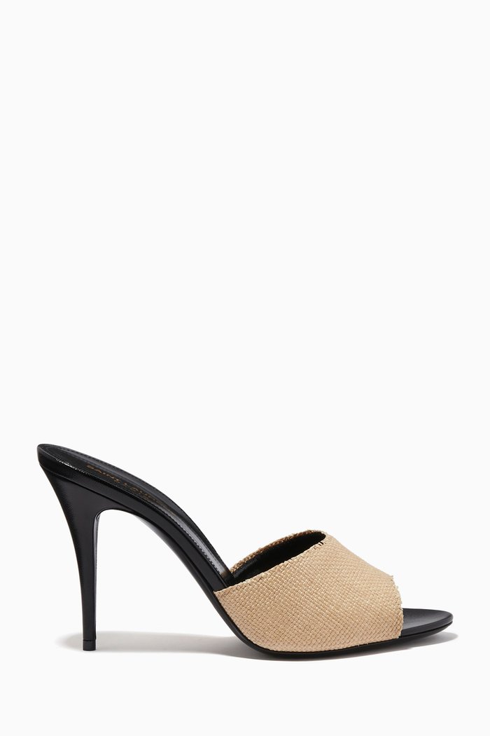 

LA 16 95 Mules in Raffia, White