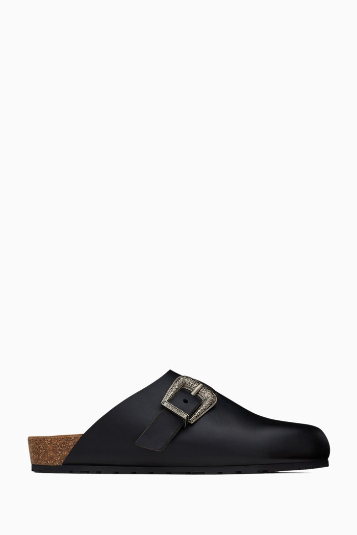 

Nicols Clogs in Smooth Leather, Black