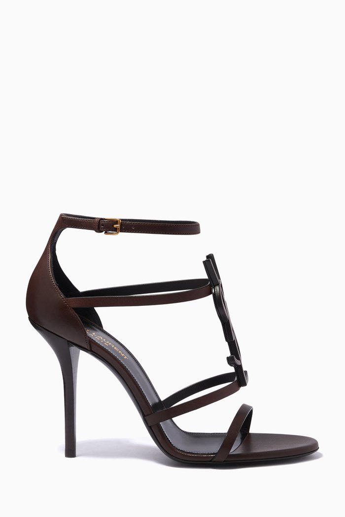 

Cassandra Sandals in Leather, Brown