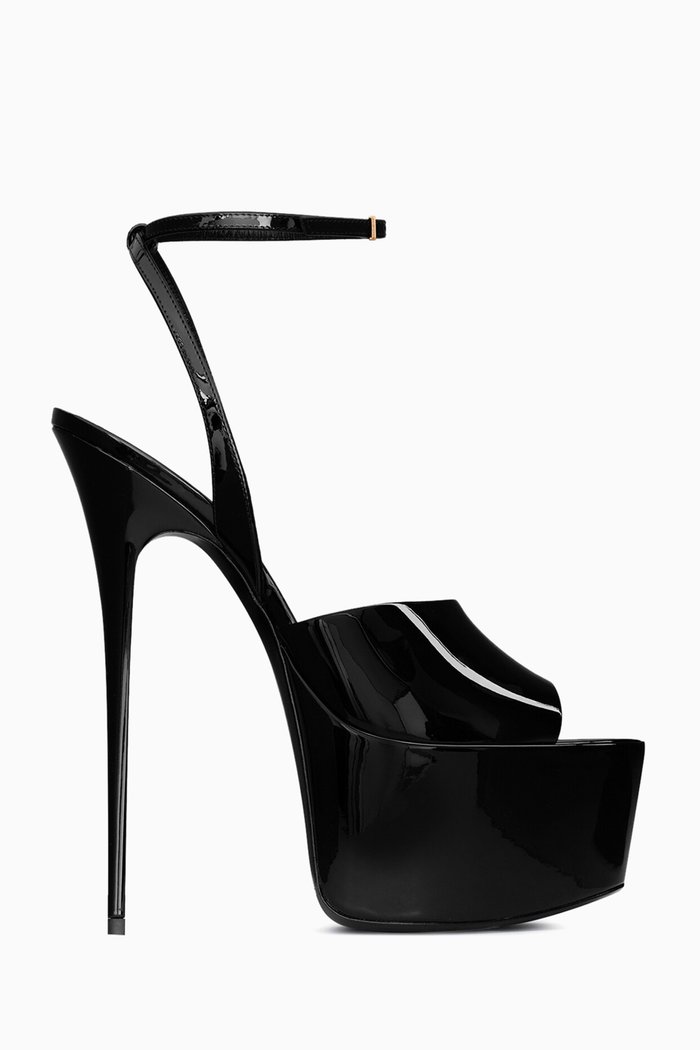 

Kika Platform Sandals in Leather, Black