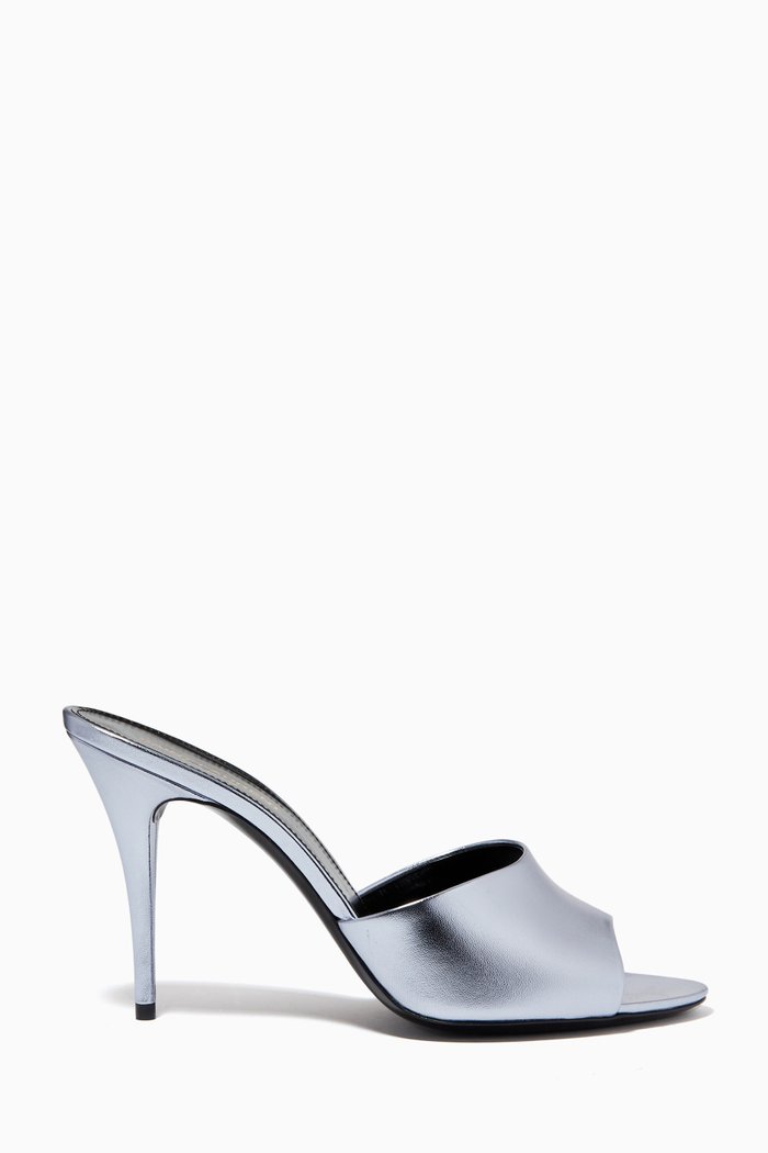 

LA 16 Mules in Metallic Leather, Purple