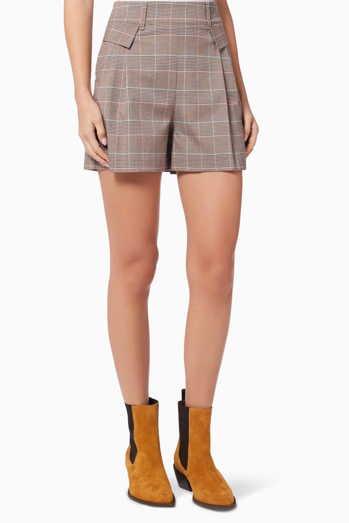 

Lontra Checkered Shorts, Neutral
