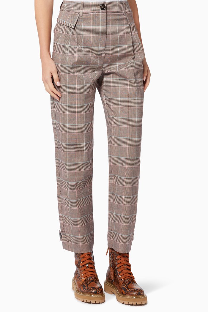 

Olivo Checkered Pants, Neutral