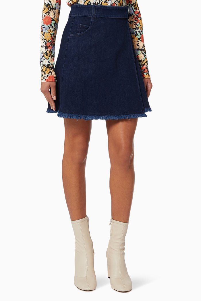 

Bilione Mini Skirt in Denim, Blue