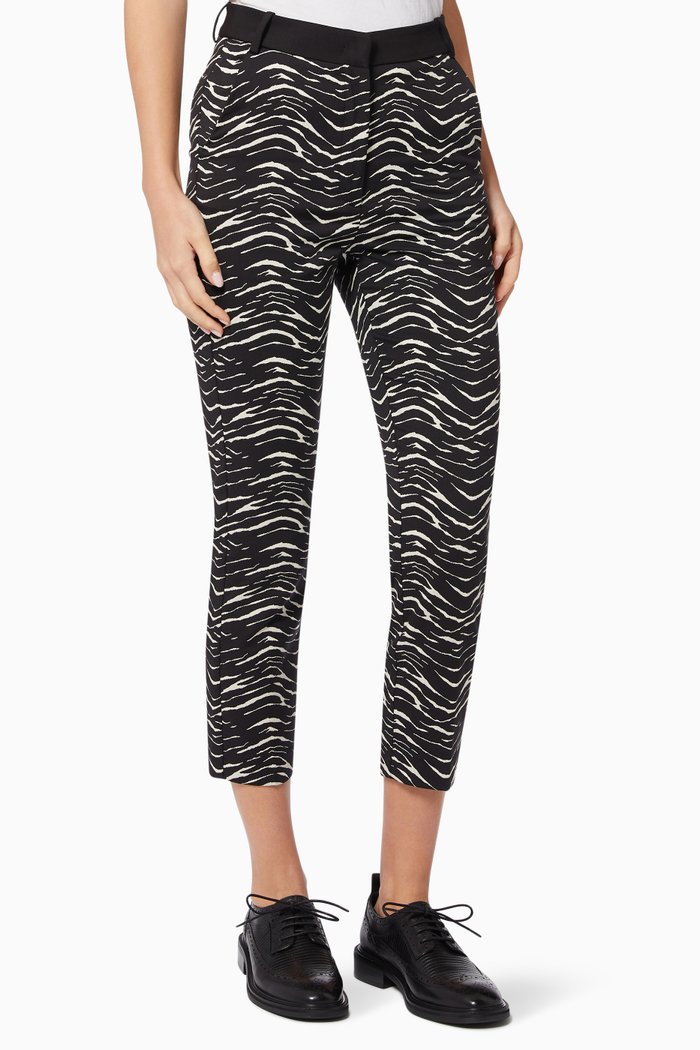 

Jacquard Patterned Pants, Black