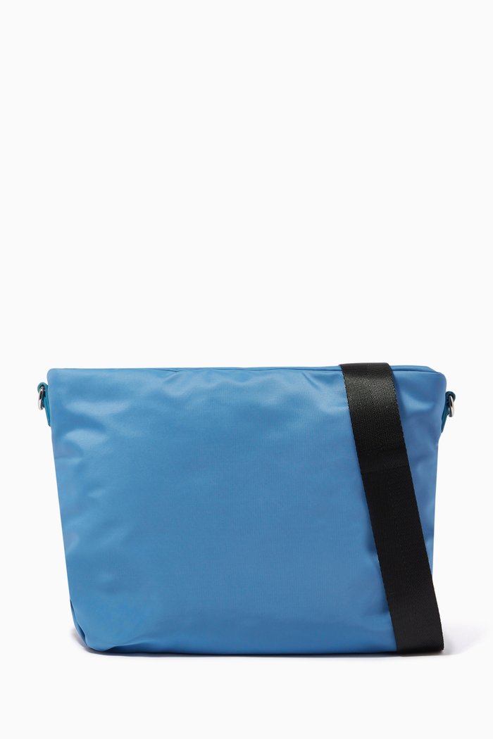 Small Pillow Bag in Technical Fabric, Blue