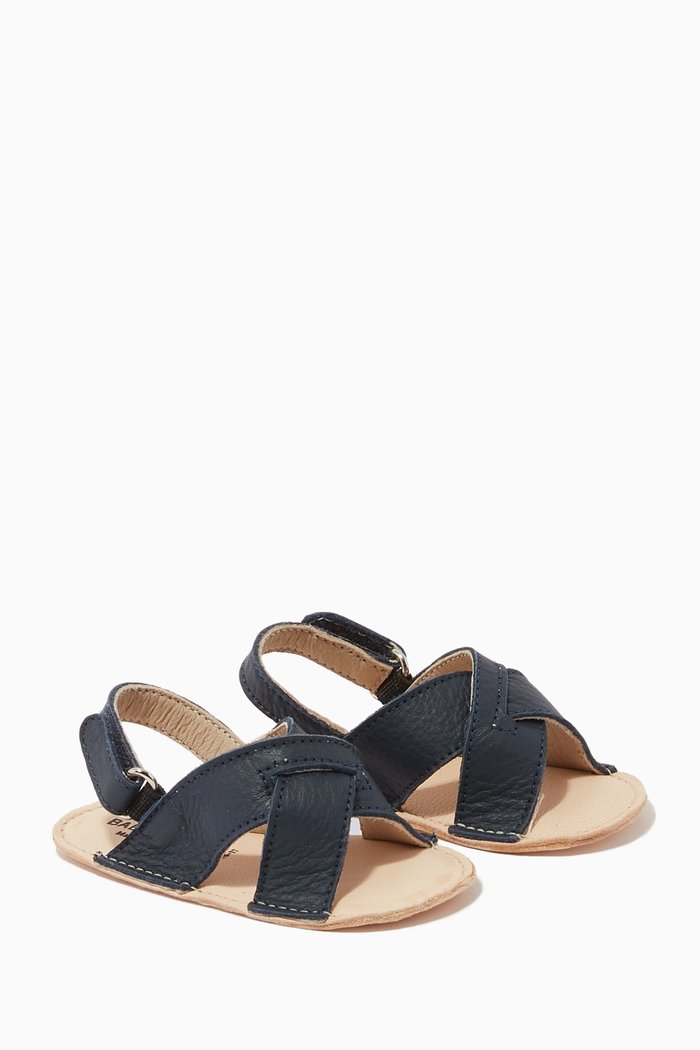 

Crossover Sandals in Leather, Blue