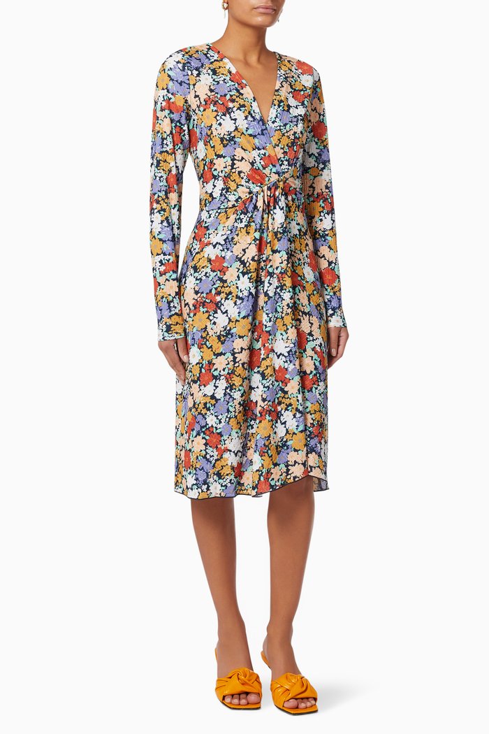

Floral Jersey Midi Dress, Multicolour