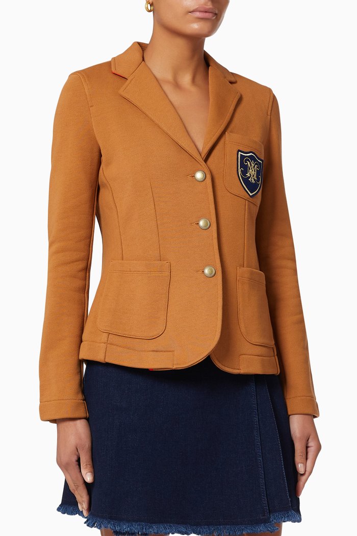 

Emblem Sweatshirt Blazer, Neutral