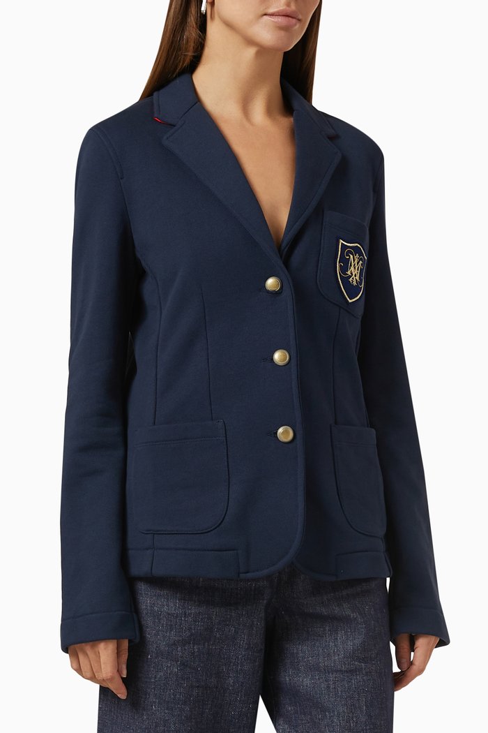 

Emblem Sweatshirt Blazer, Blue