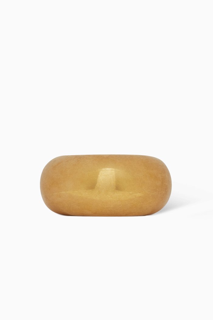 

Oversized Rounded Cuff Bracelet in Brass, Gold