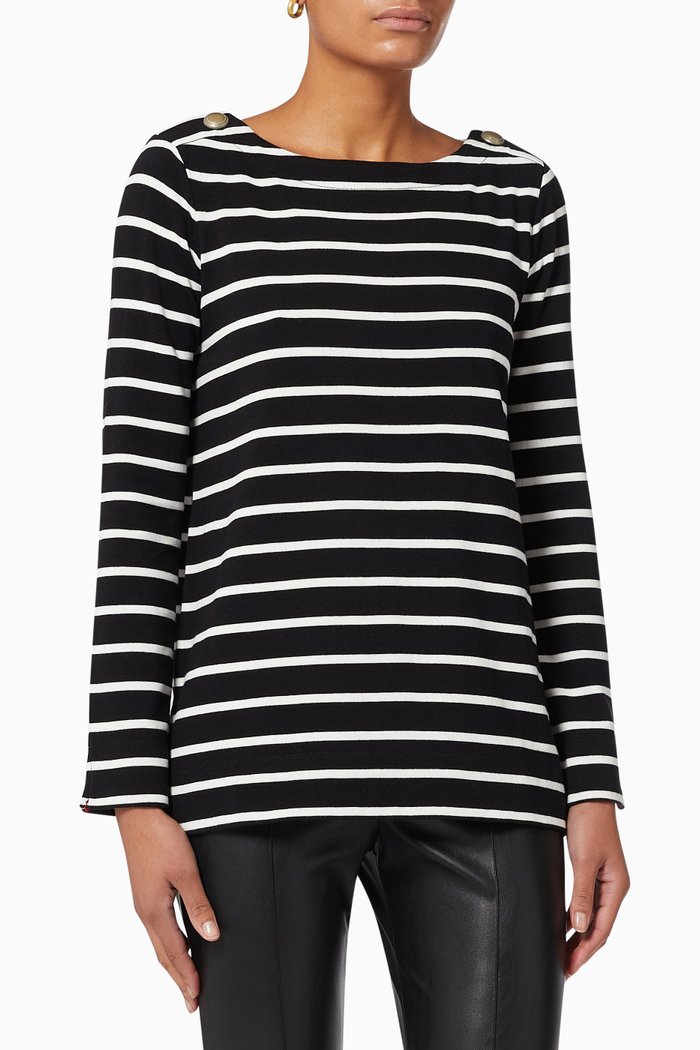 

Breton Stripe T-shirt, Black