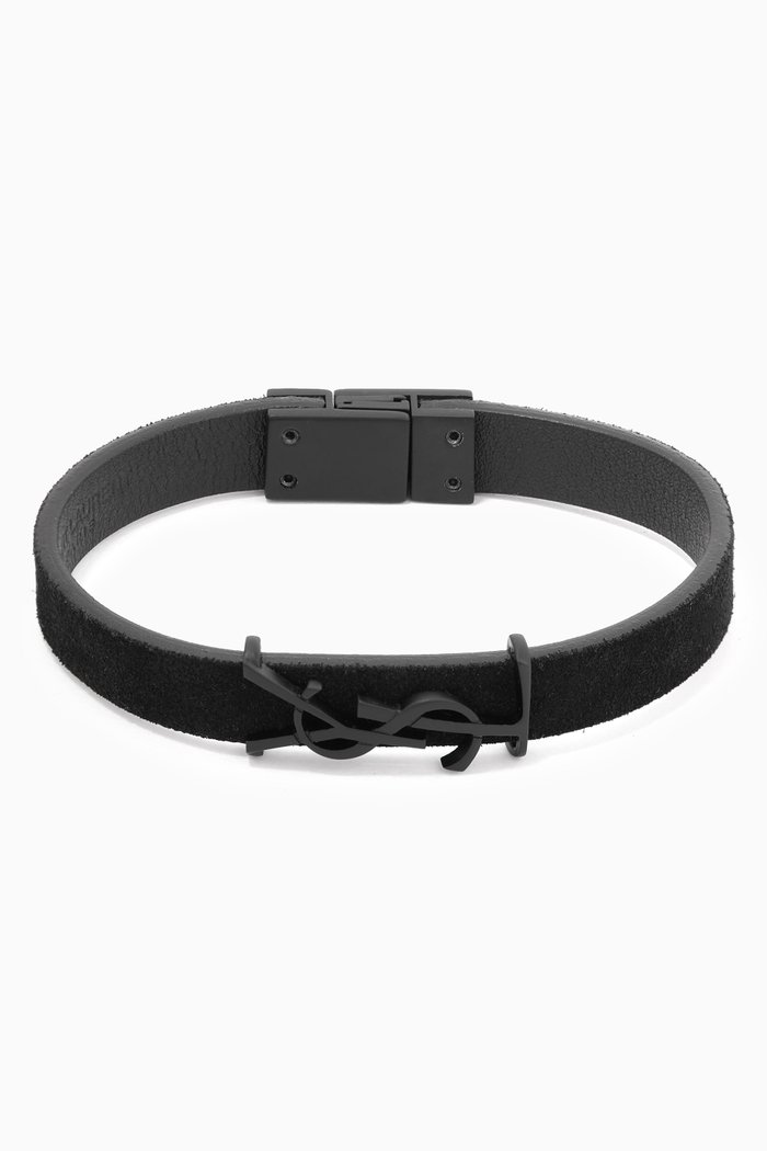 

Opyum Metal Bracelet in Suede, Black