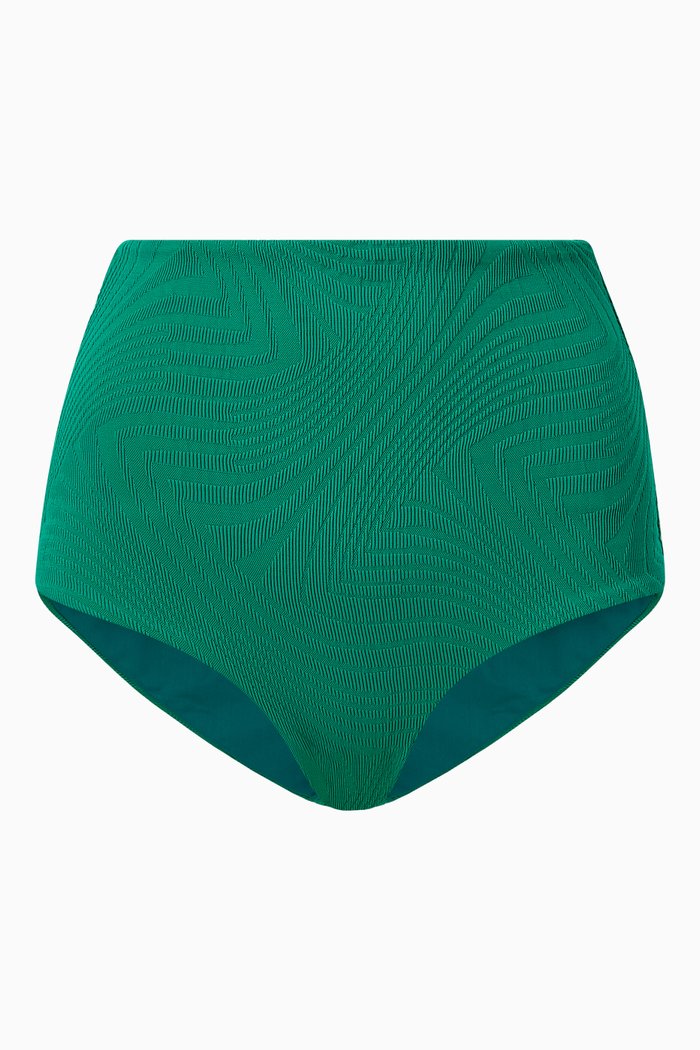 

Marco Bikini Bottoms in Textured Lycra, Green