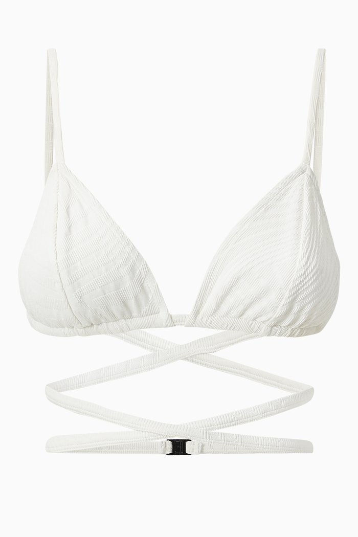 

Akira Bikini Top in Textured Lycra, Neutral